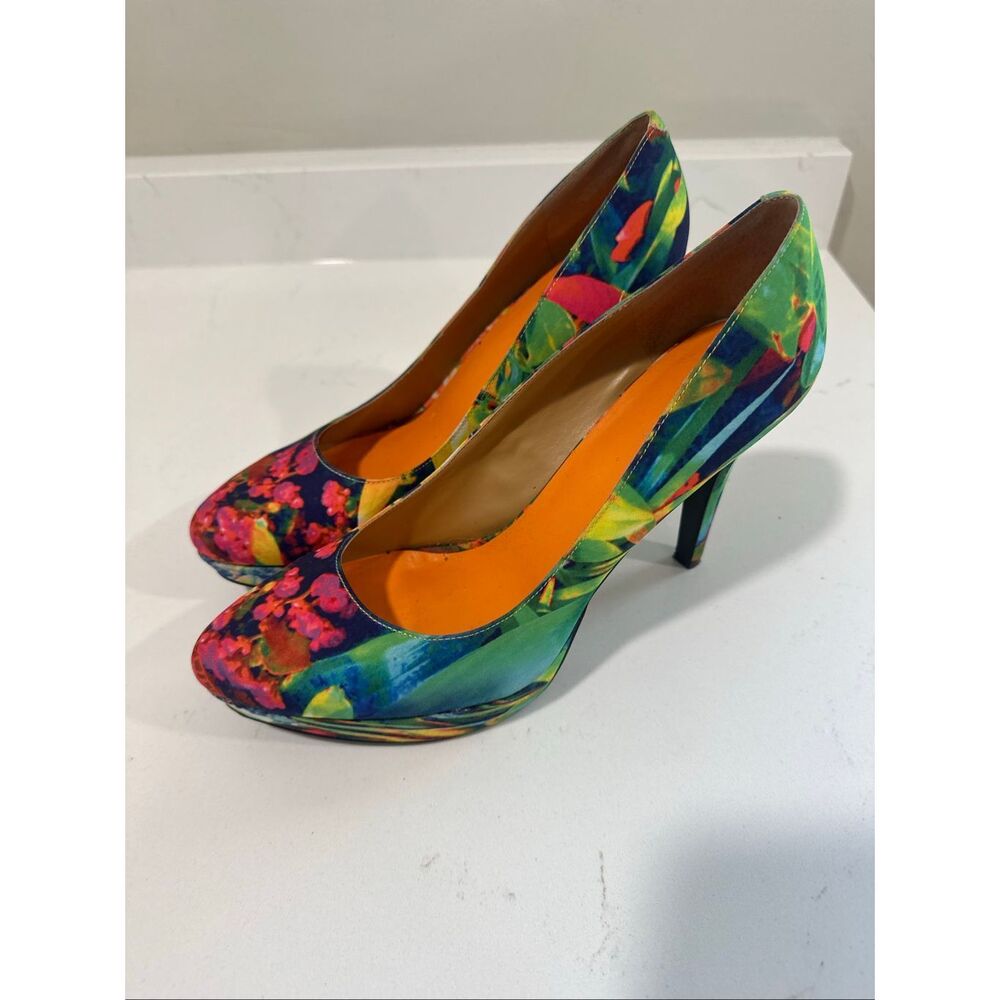 Nine West Makayla20 platform pumps Rainbow Floral Size 10